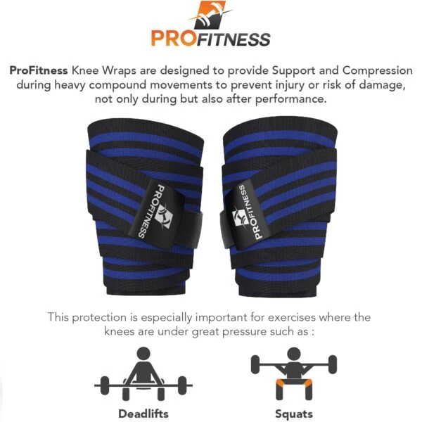 ProFitness Knee Wraps 6 ProFitness Knee Wraps - Image 6